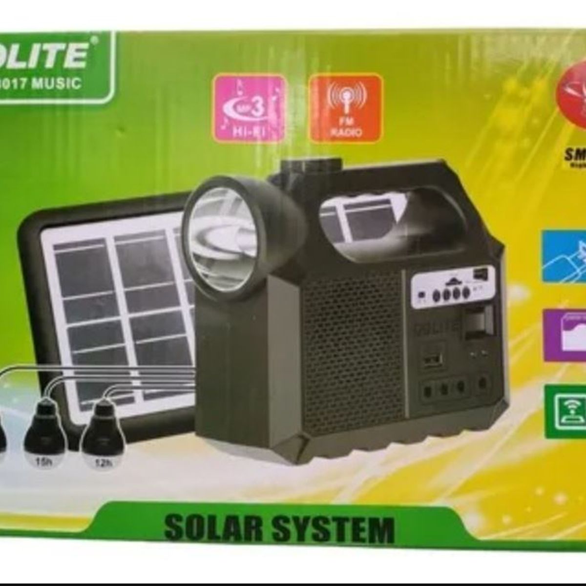 GENERICO - Linterna recargable con panel solar