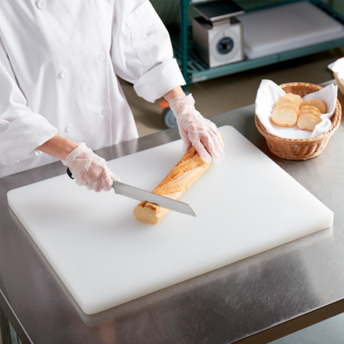 DECORIENTE - Tabla De Picar Alimentos Profesional 45 Cm JA17013B-Blanca