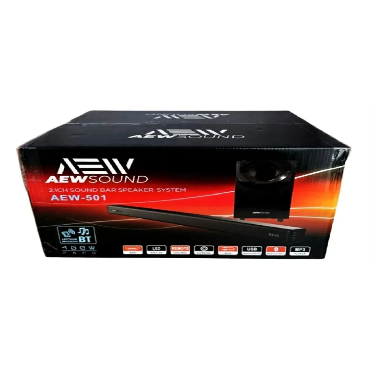GENERAL TOOLS - Sistema De Sonido Aew-501 Teatro En Casa Con Subwoofer Negro