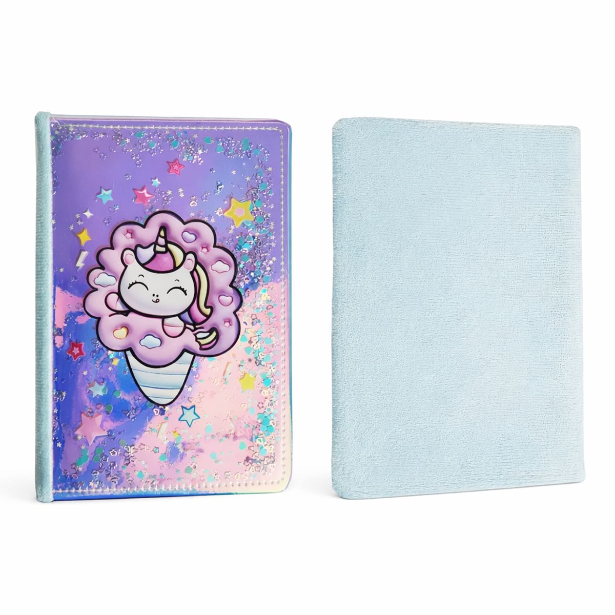 GENERICO - Libreta Agenda Diario Infantil Felpa Unicornio