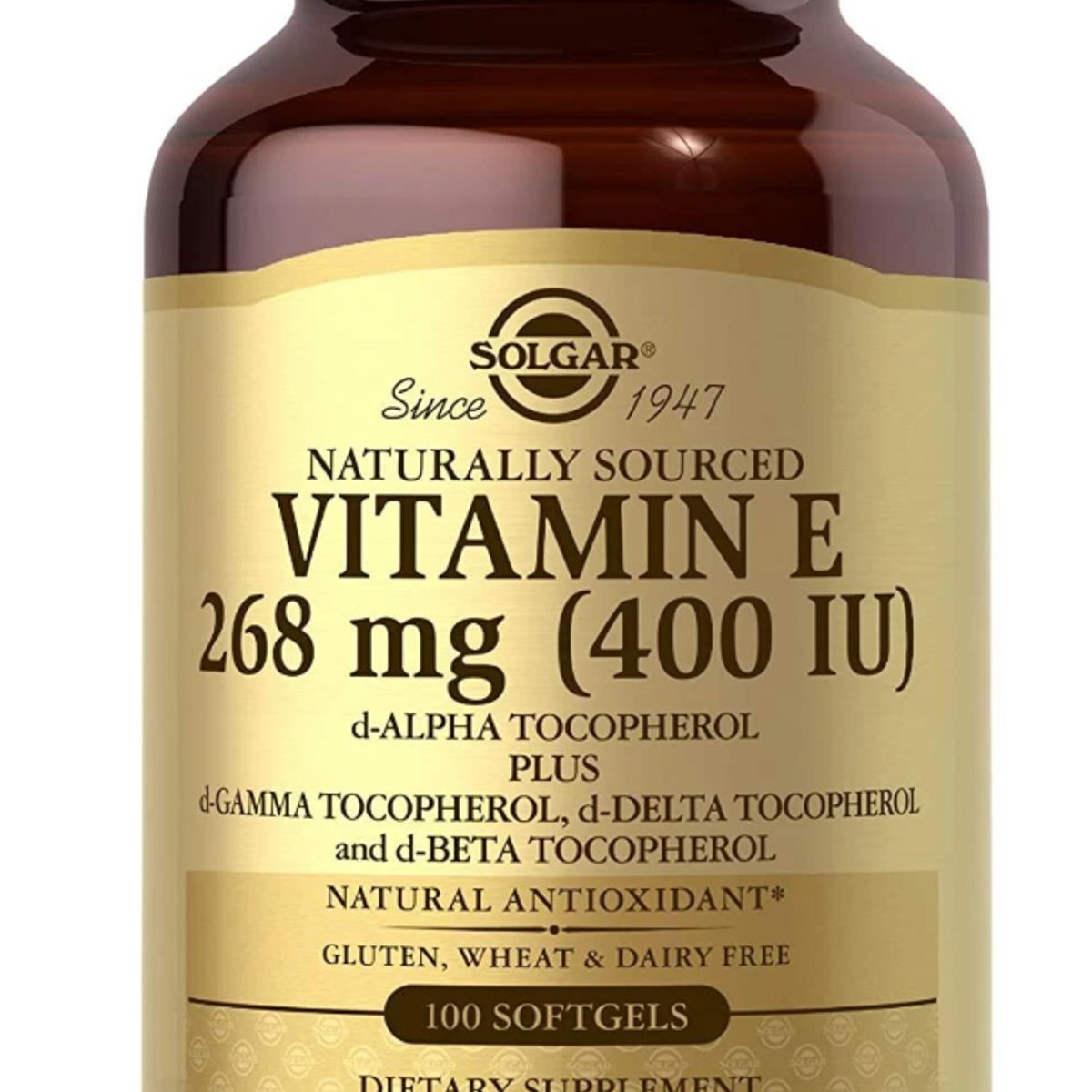 SOLGAR - Solgar Vitamina E D-Alpha Tocopherol plus 268 mg  100 Capsulas