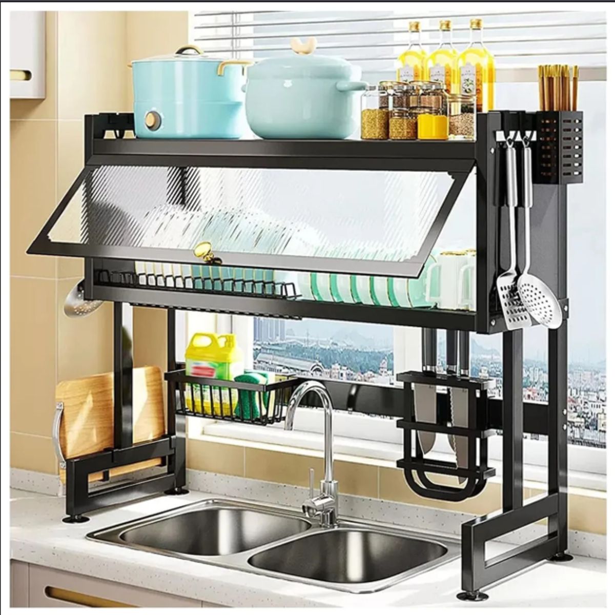 GENERAL TOOLS - ESCURRIDOR DE LOZA CON TAPA 65 CM