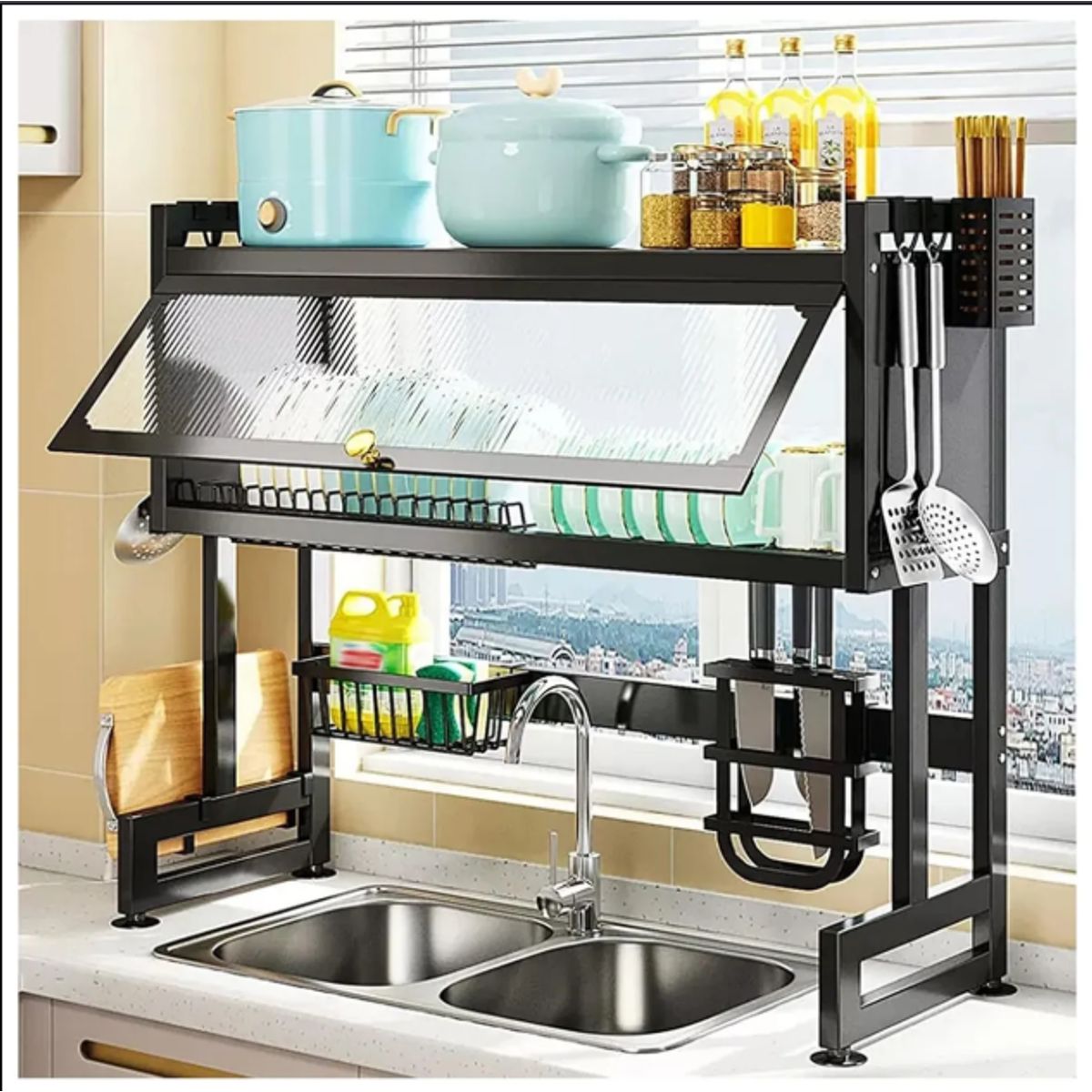 GENERAL TOOLS - ESCURRIDOR DE LOZA CON TAPA 65 CM
