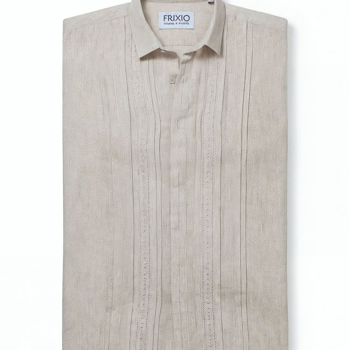FRIXIO - Guayabera Frixio Hombre Manga Larga Lino Manzur