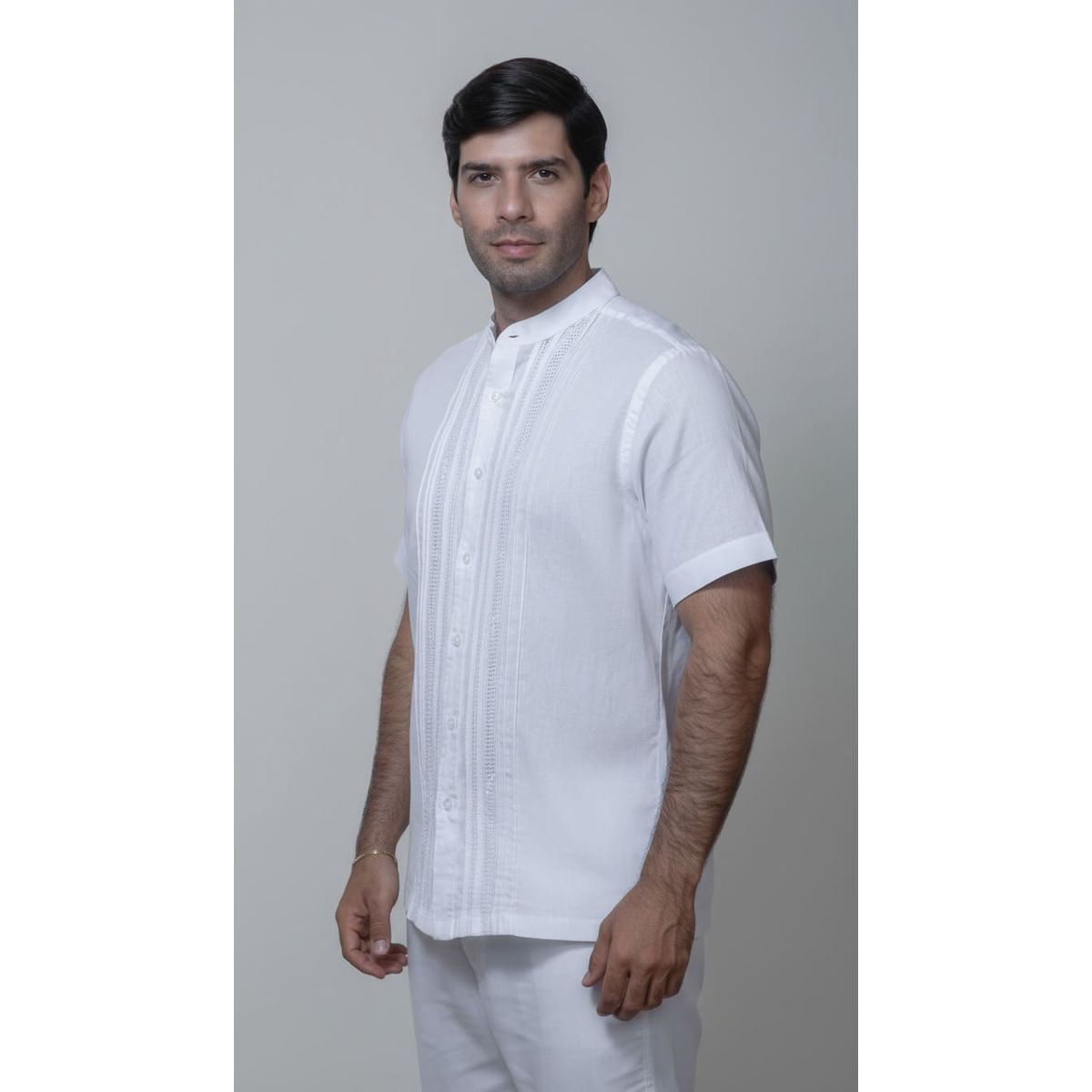 FRIXIO - Guayabera Frixio Hombre Cuello Nerú Blanca