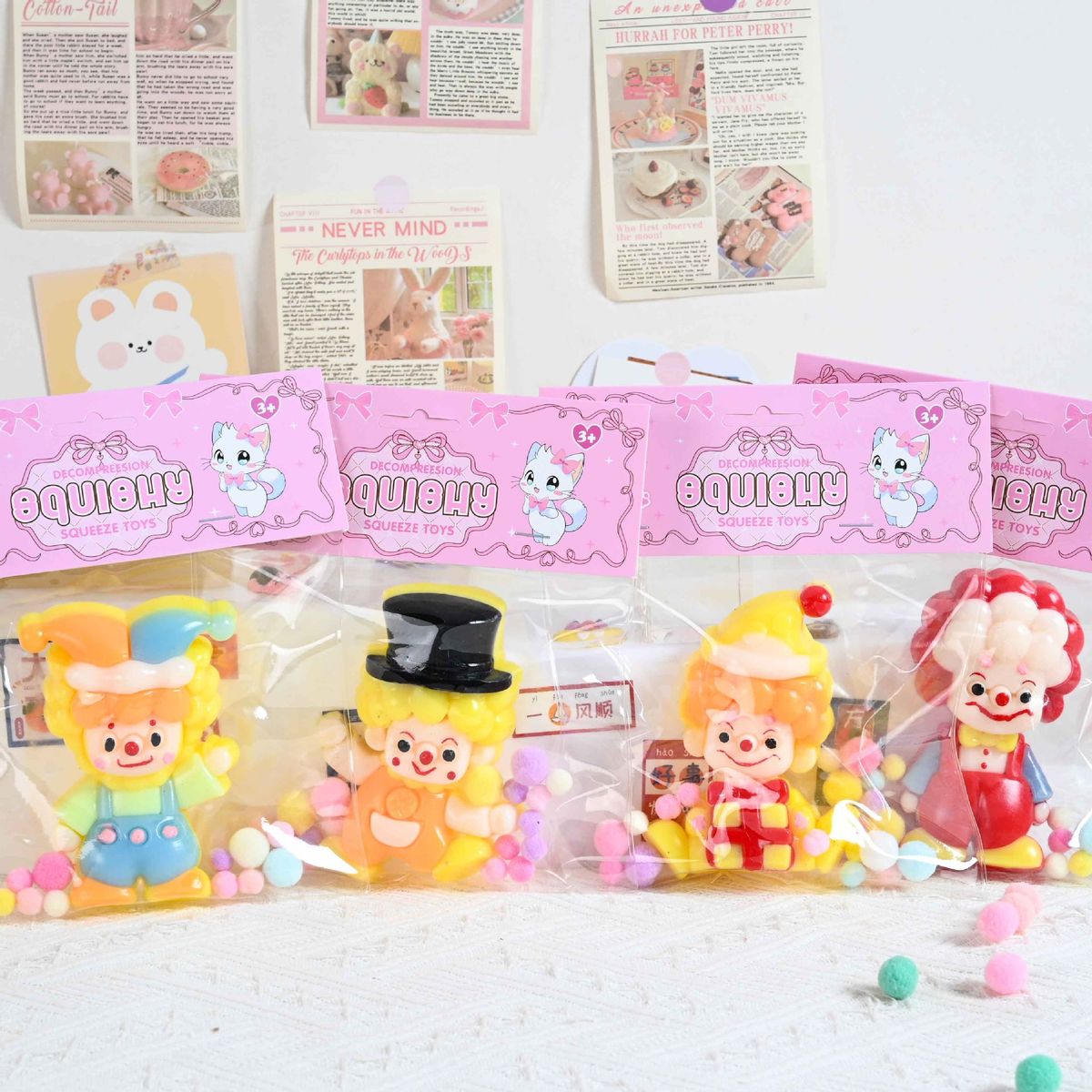 GENERICO - Juguete antiestrés squishy con forma de payaso