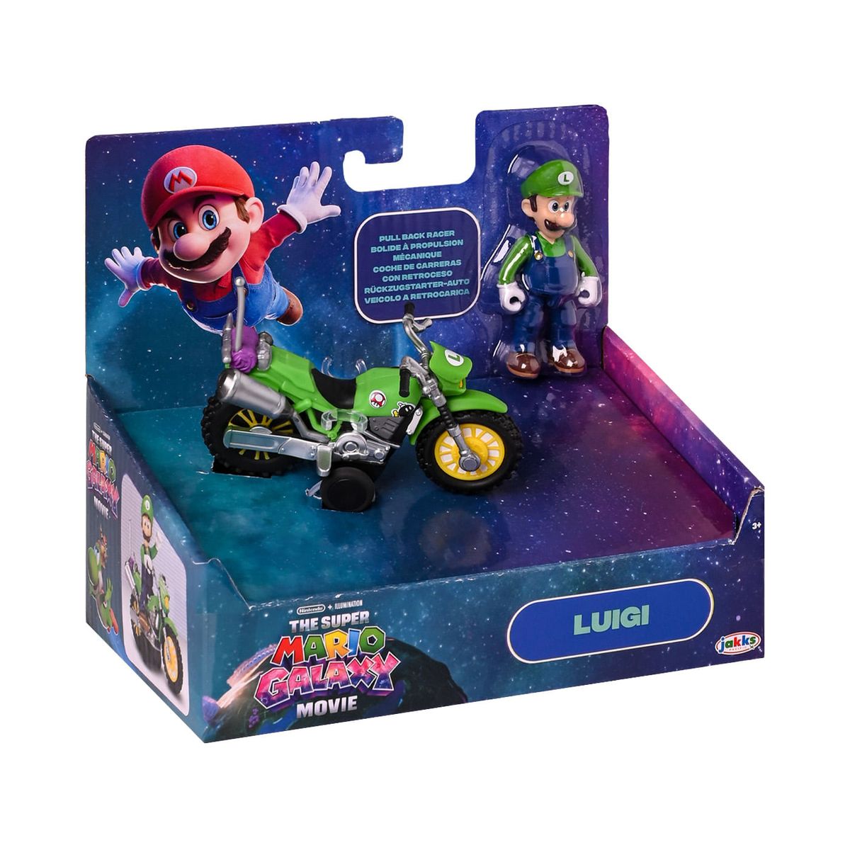 NINTENDO - Figura Mario Bros Luigi con Moto