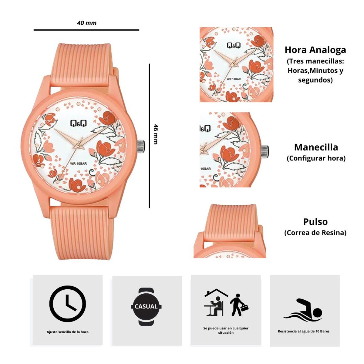 Q&Q - Reloj Q&Q VS12J017Y Diseño Casual