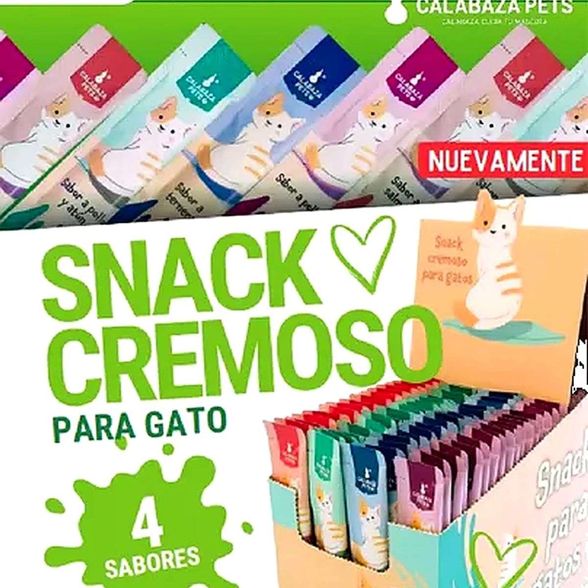 CATLIKE - Snack Cremoso Gato X 100 Und Calabaza Pets