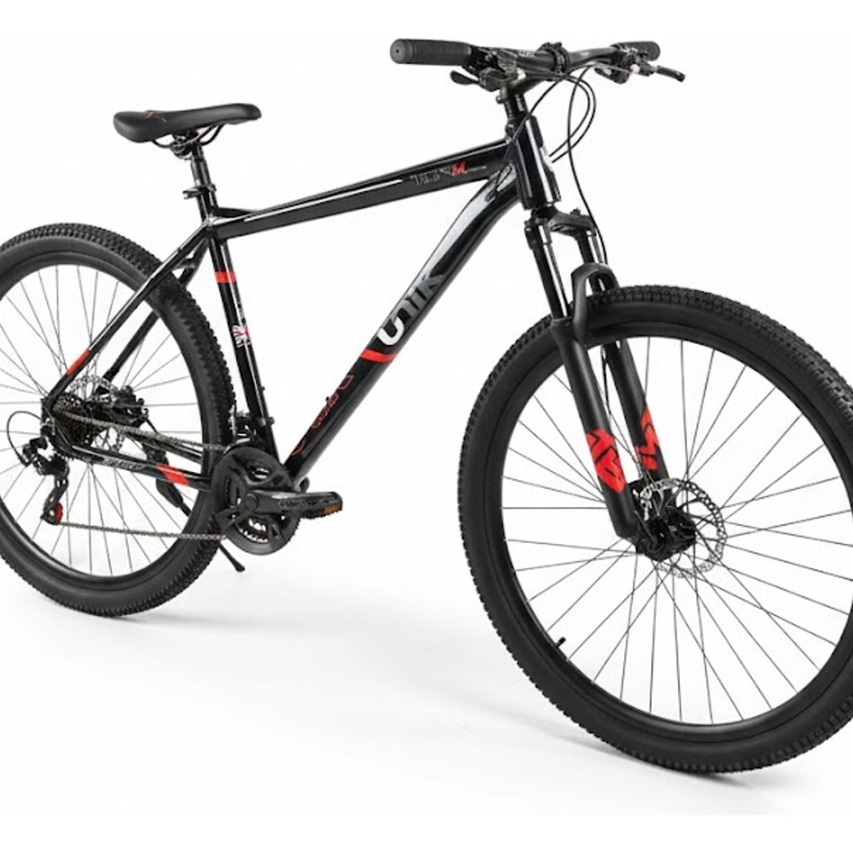RUNBIKE - Bicicleta Aluminio Todo Terreno Suspension Mtb Rin 29 Unik Montaña 24 Vel Campo Ruta Ciudad Resistente Cambios Frenos Disco Cicla Deporte Ciclismo Uso Diario Negro Rojo