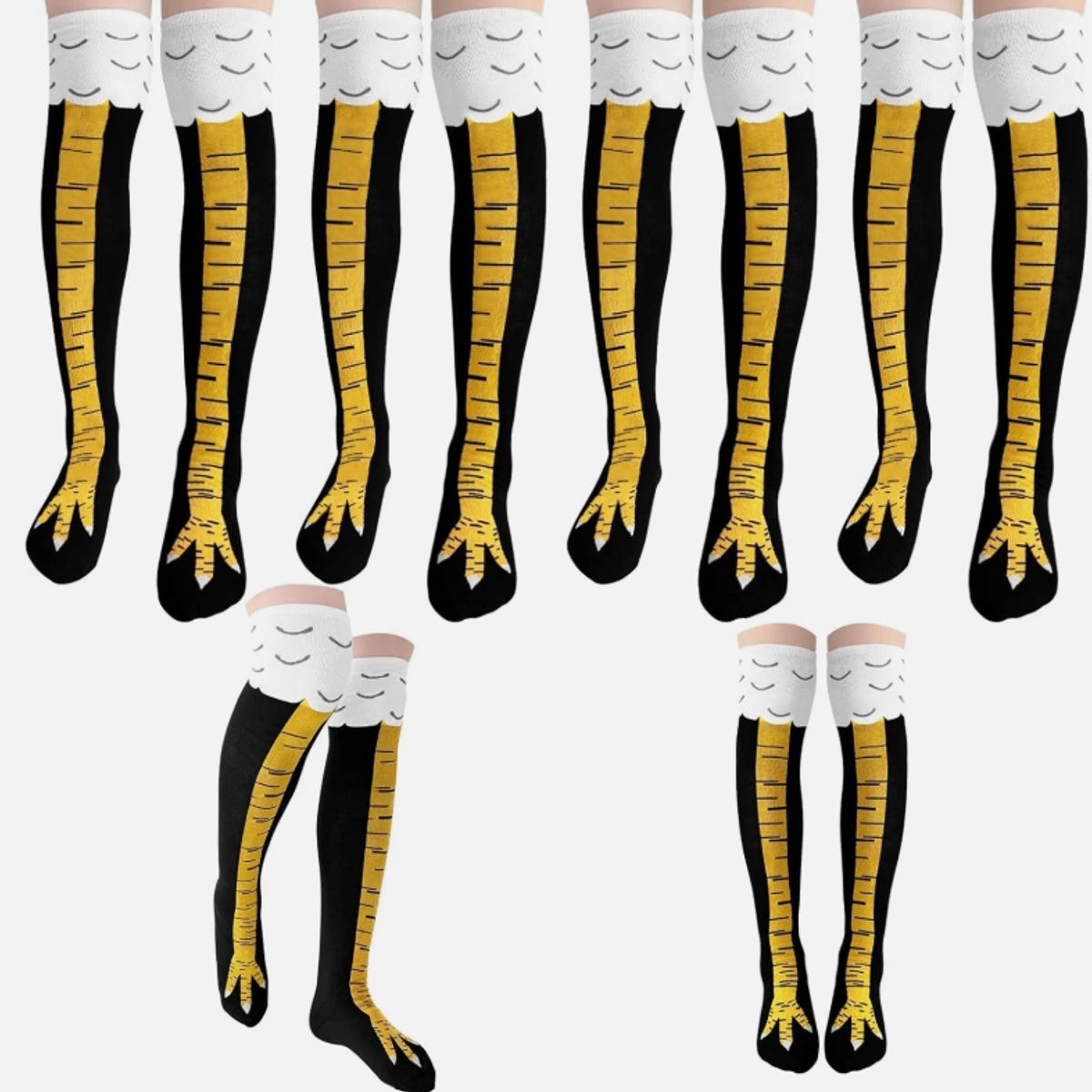 GENERICO - 6 Pares de Medias Avestruz Patas De Pollo, talla Unica- Entrenamiento Frio Divertidas