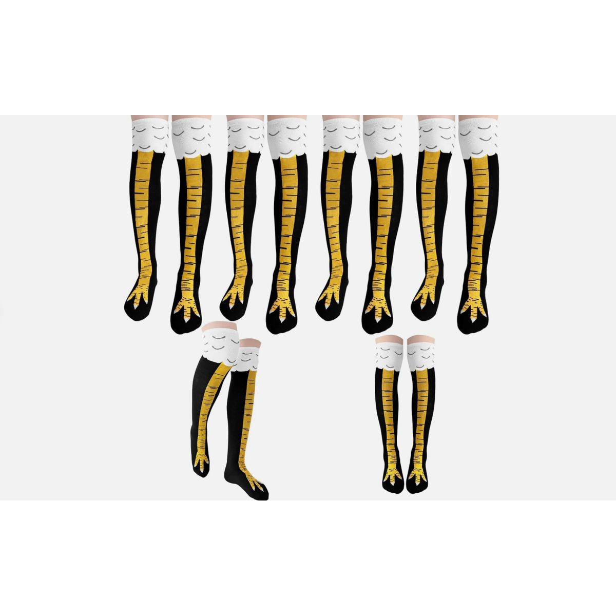 GENERICO - 6 Pares de Medias Avestruz Patas De Pollo, talla Unica- Entrenamiento Frio Divertidas