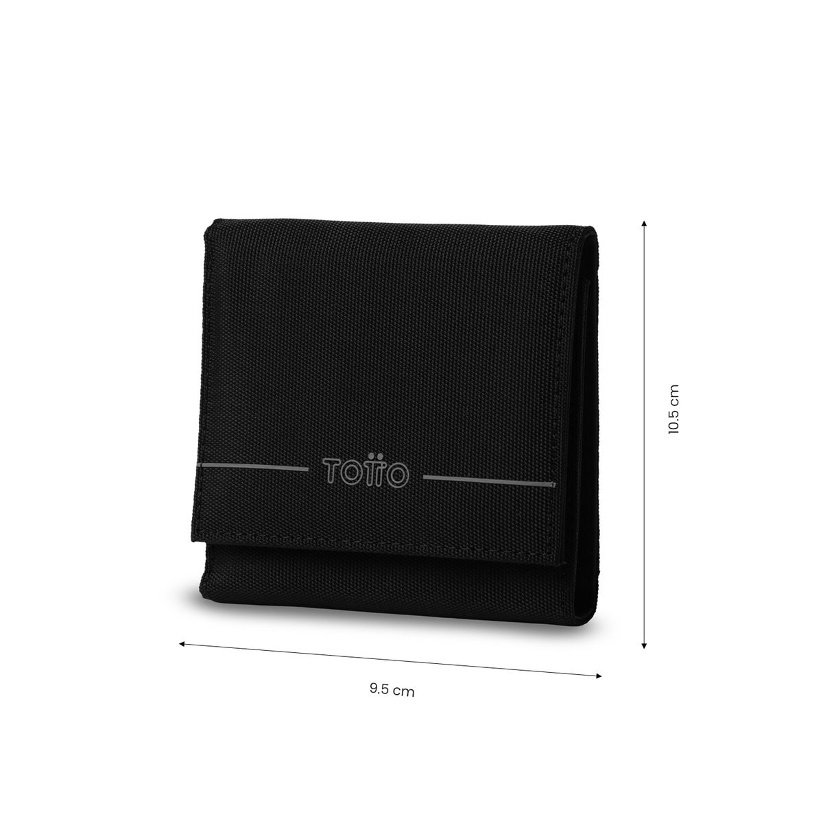 TOTTO - Billetera Rfid Cierre en Velcro Sayle L Hombre Negro Totto
