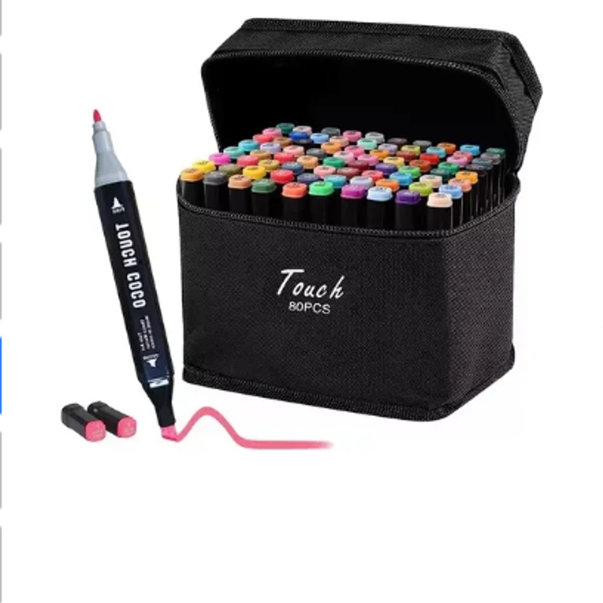 GENERICO - Set De 80 Marcadores Resaltadores Con Doble Punta + Estuche