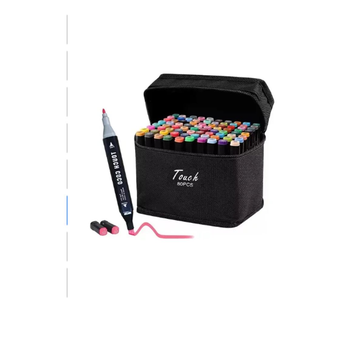 GENERICO - Set De 80 Marcadores Resaltadores Con Doble Punta + Estuche