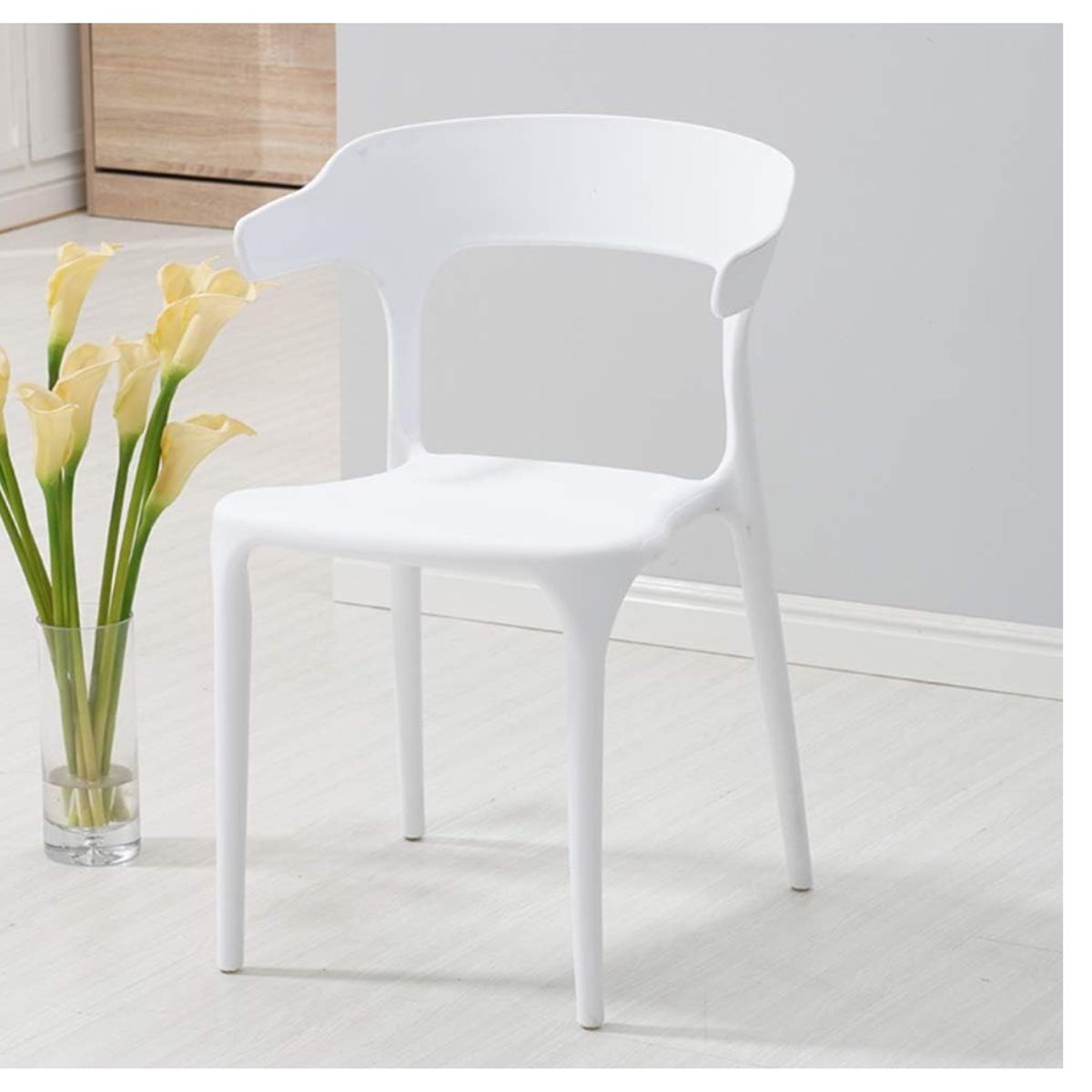 GENERICO - Silla Moderna De Plástico Apilable Para Comedor Y Exterior
