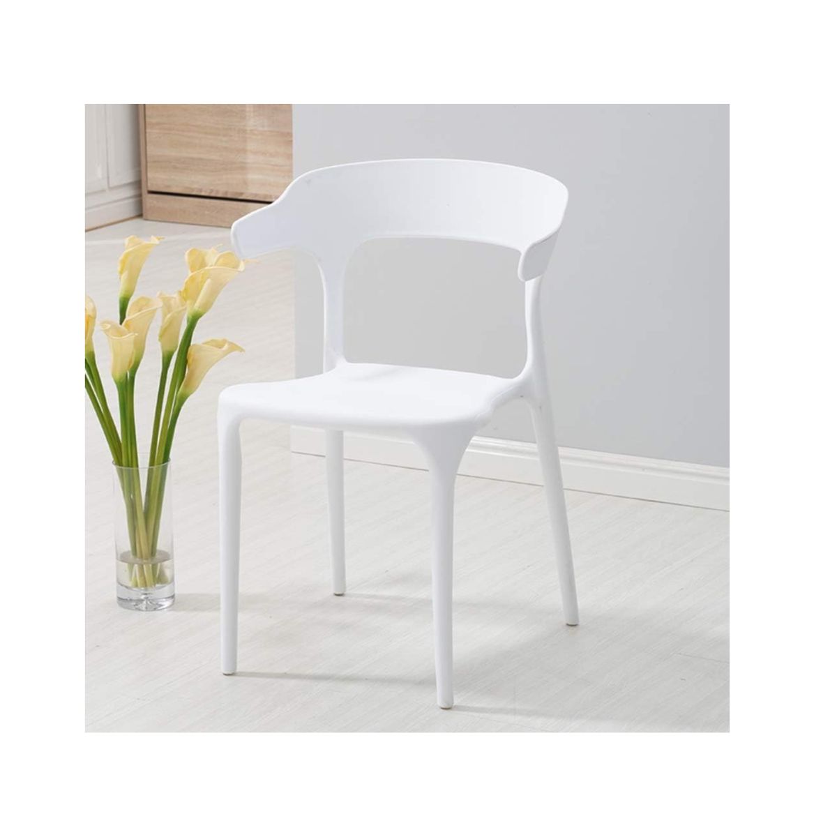 GENERICO - Silla Moderna De Plástico Apilable Para Comedor Y Exterior