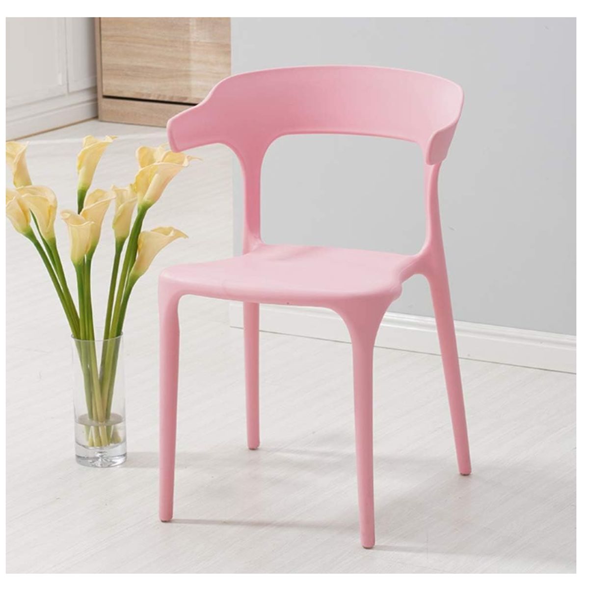 GENERICO - Silla Moderna De Plástico Apilable Para Comedor Y Exterior