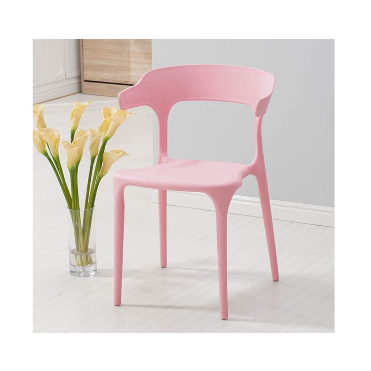 GENERICO - Silla Moderna De Plástico Apilable Para Comedor Y Exterior