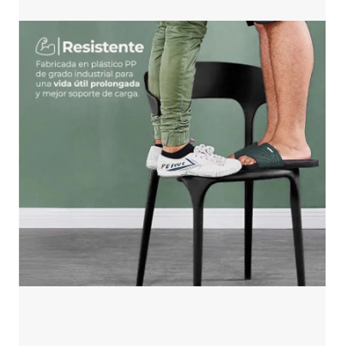 GENERICO - Silla Moderna De Plástico Apilable Para Comedor Y Exterior