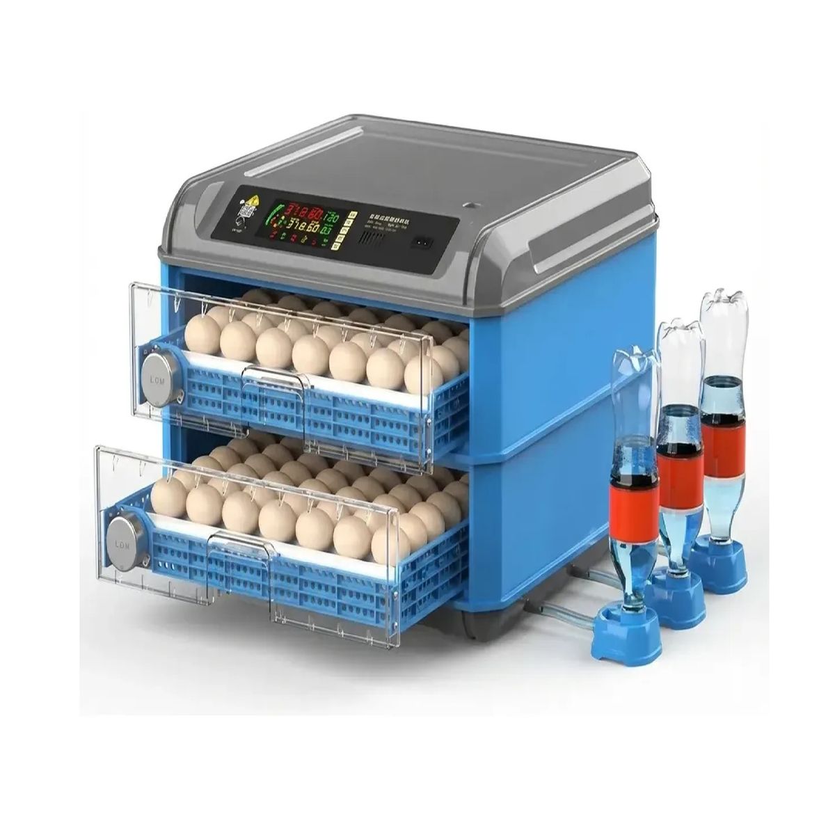 100 - Incubadora 136 Huevos Cajon, Giro Automático Control Hum Tem