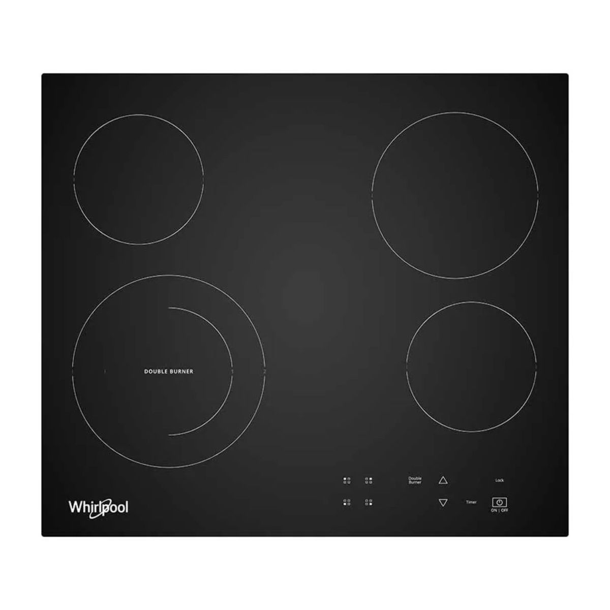 WHIRLPOOL - Estufa Vitroceramica WHIRLPOOL 60cm 4 Puestos WEC5240B Negro