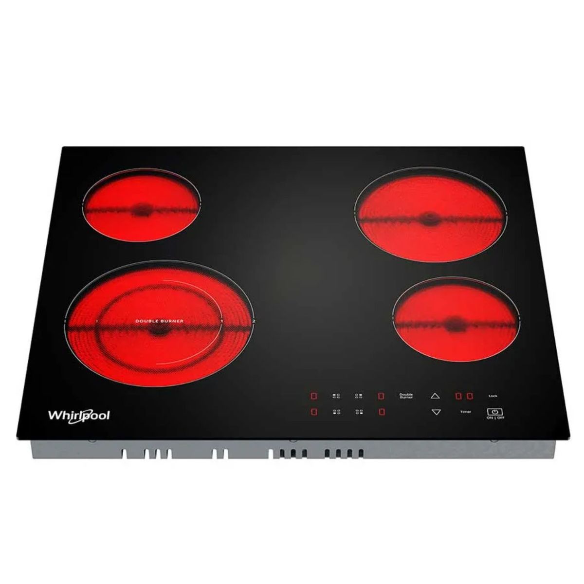 WHIRLPOOL - Estufa Vitroceramica WHIRLPOOL 60cm 4 Puestos WEC5240B Negro