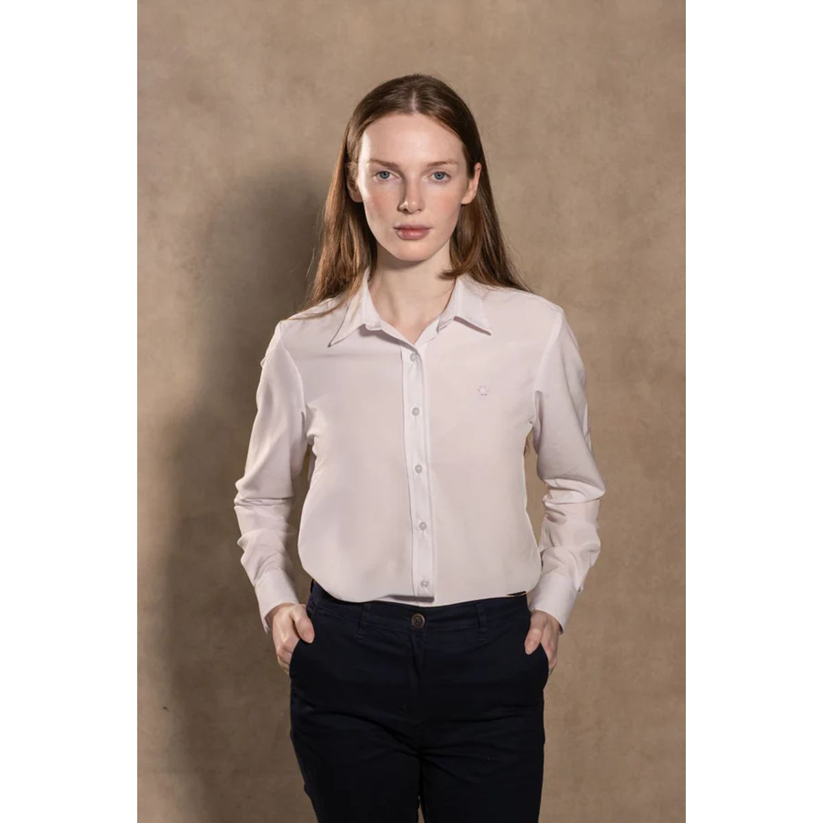 DANTE - Camisa Performance Antiarrugas De Mujer Blanca