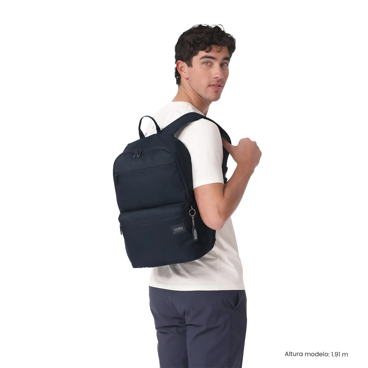 TOTTO - Morral Mochila Drago Porta Pc 15'' Para Hombre Azul Totto