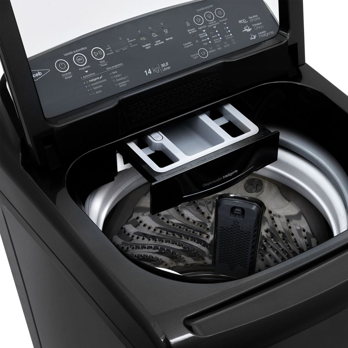 HACEB - Lavadora HACEB 14 Kilos Carga Superior Digital Negra