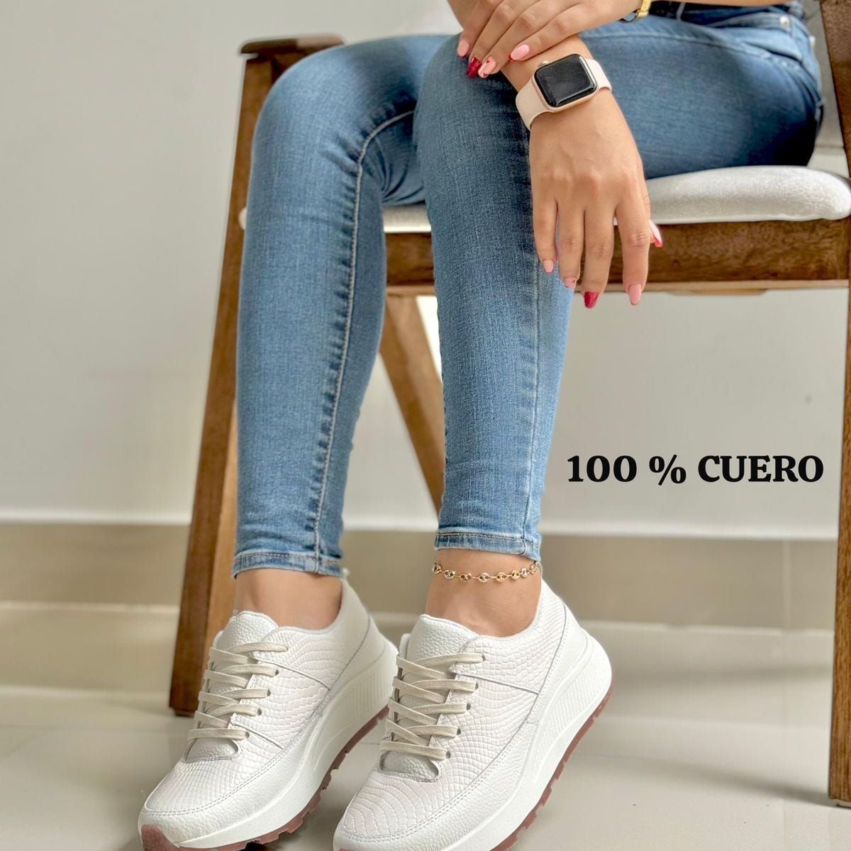 EVEGONZ - Zapato de Cuero Tenis Urbano Casual Para Mujer