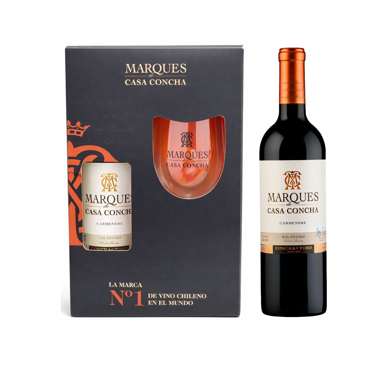 MARQUES - Estuche De Vino Carmenere Marques De Casa Concha 750ml