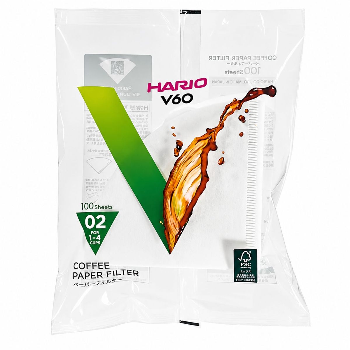 HARIO - Filtros de papel 02 x100