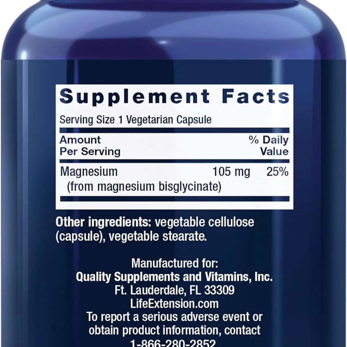 GENERICO - Life Extension Glicinato de Magnesio 90 Capsulas