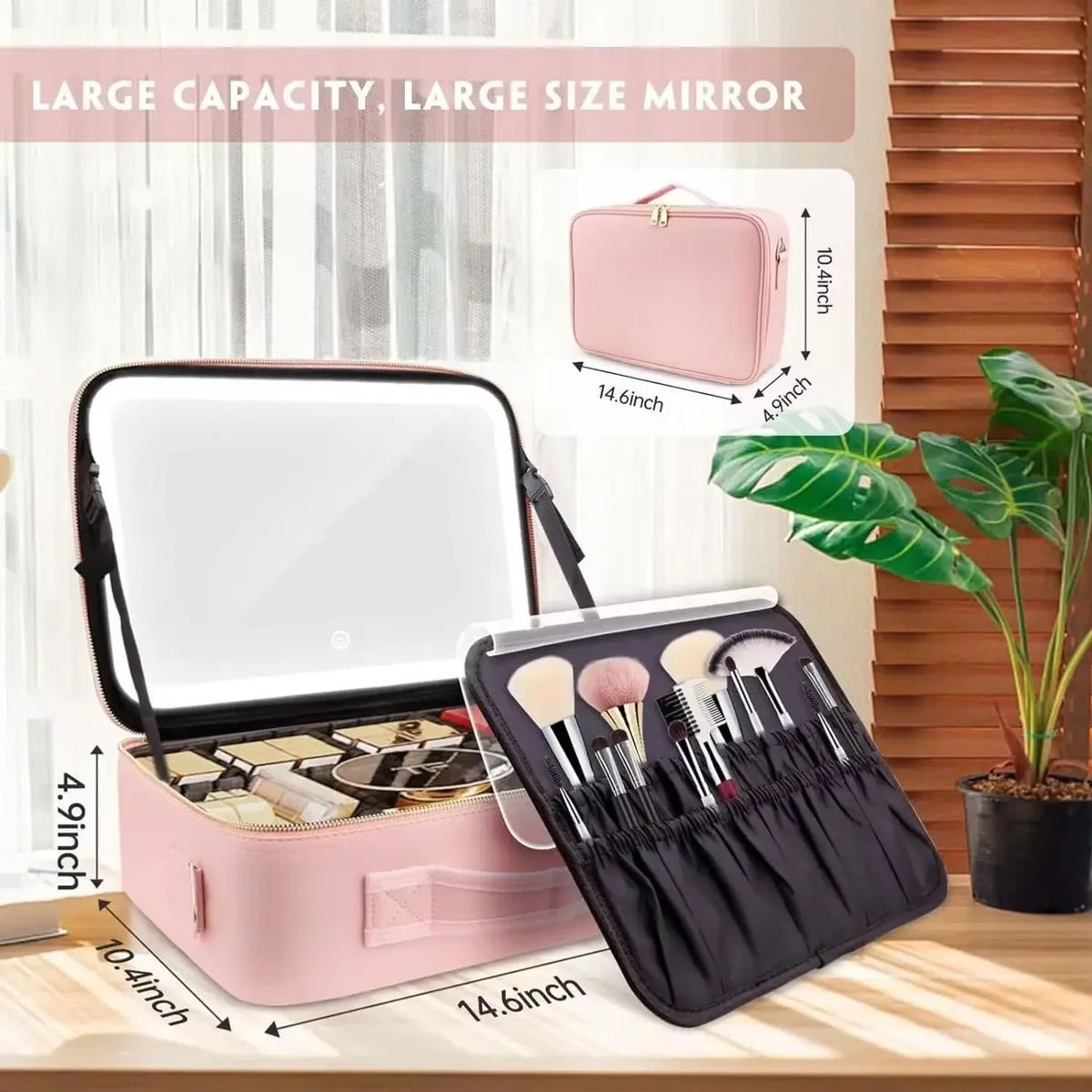 SHUNGA - Organizador De Maquillaje Con Espejo