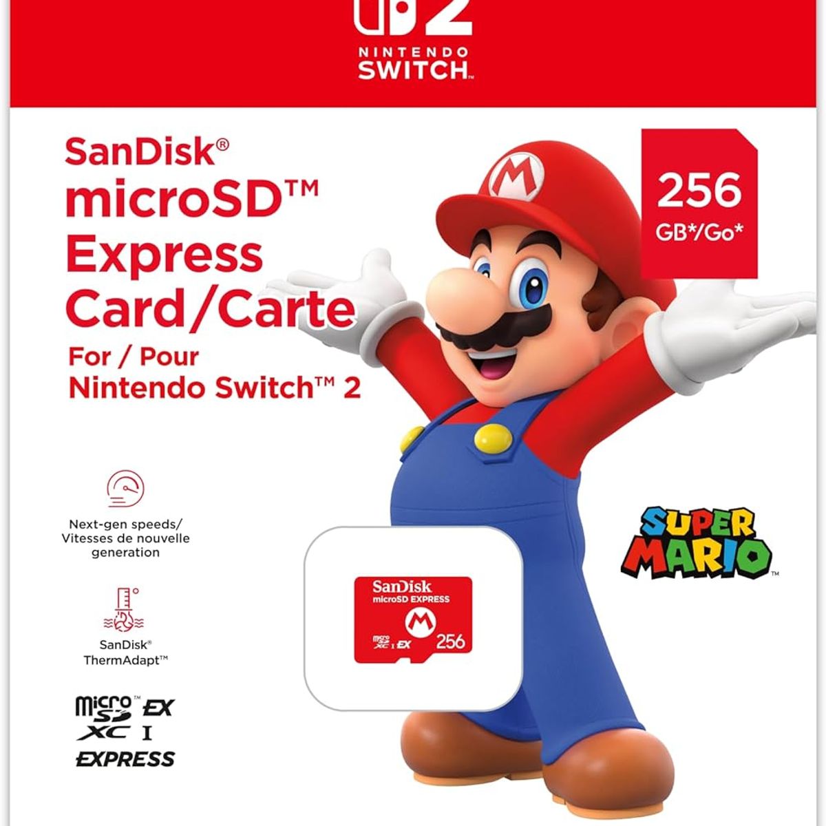 SANDISK - Tarjeta SanDisk microSD Express Card 256GB - Nintendo Switch 2