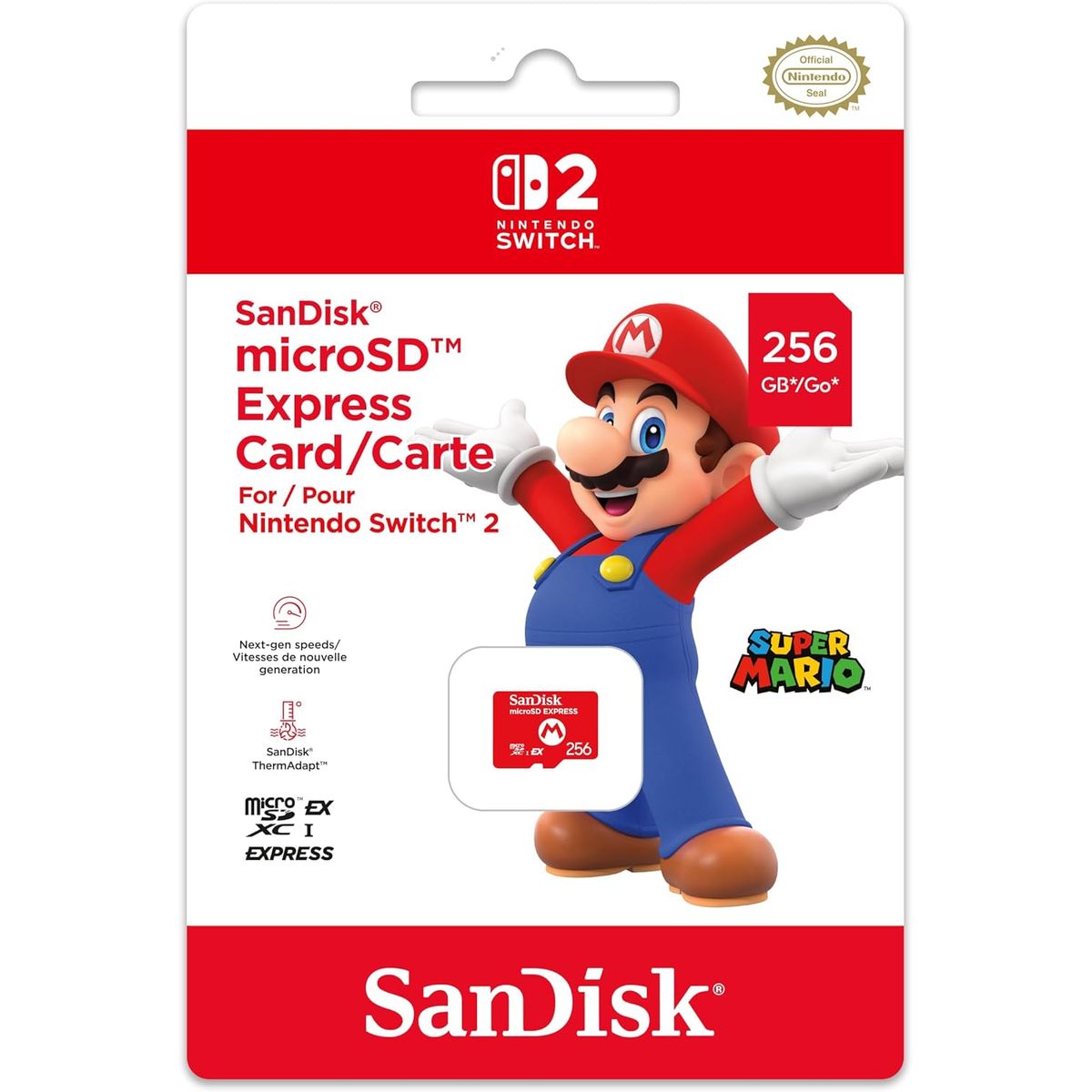 SANDISK - Tarjeta SanDisk microSD Express Card 256GB - Nintendo Switch 2