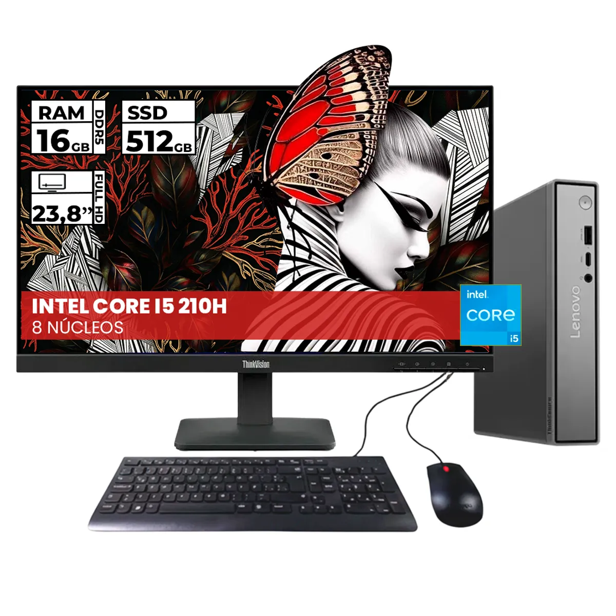 LENOVO - PC TINY LENOVO THINKCENTRE NEO 50Q GEN 5 INTEL CORE 5 210H 16 GB RAM 512 GB SSD M.2