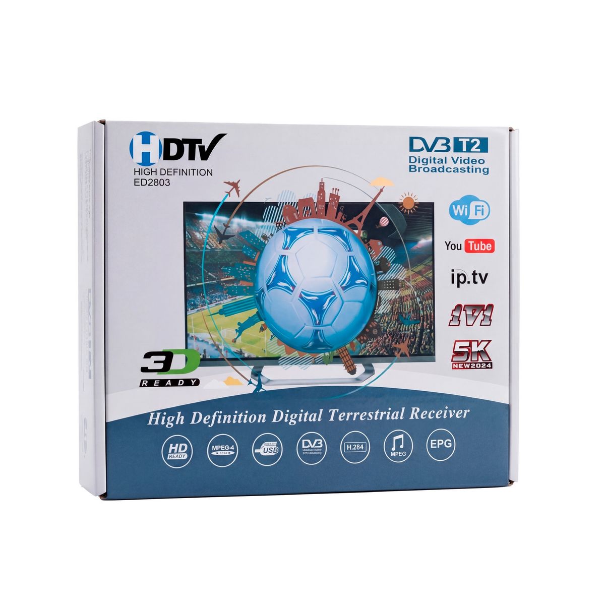 GENERICO - Decodificador Tdt Dvb-t2 Wifi Youtube Iptv Hd Antena Full Hd