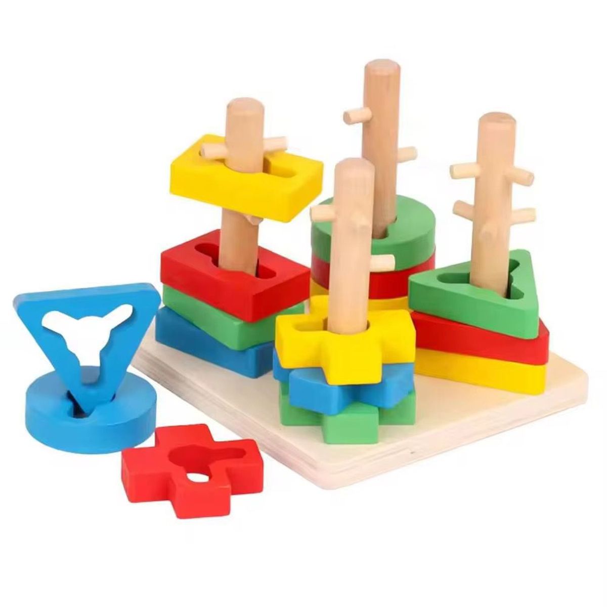 GENERICO - Encajable Montessori X 4 Figuras Geométricas