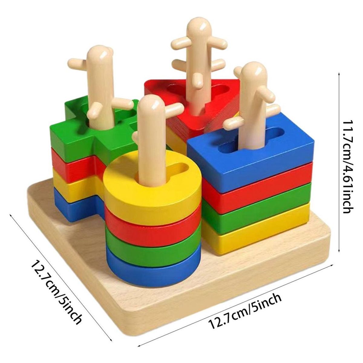 GENERICO - Encajable Montessori X 4 Figuras Geométricas