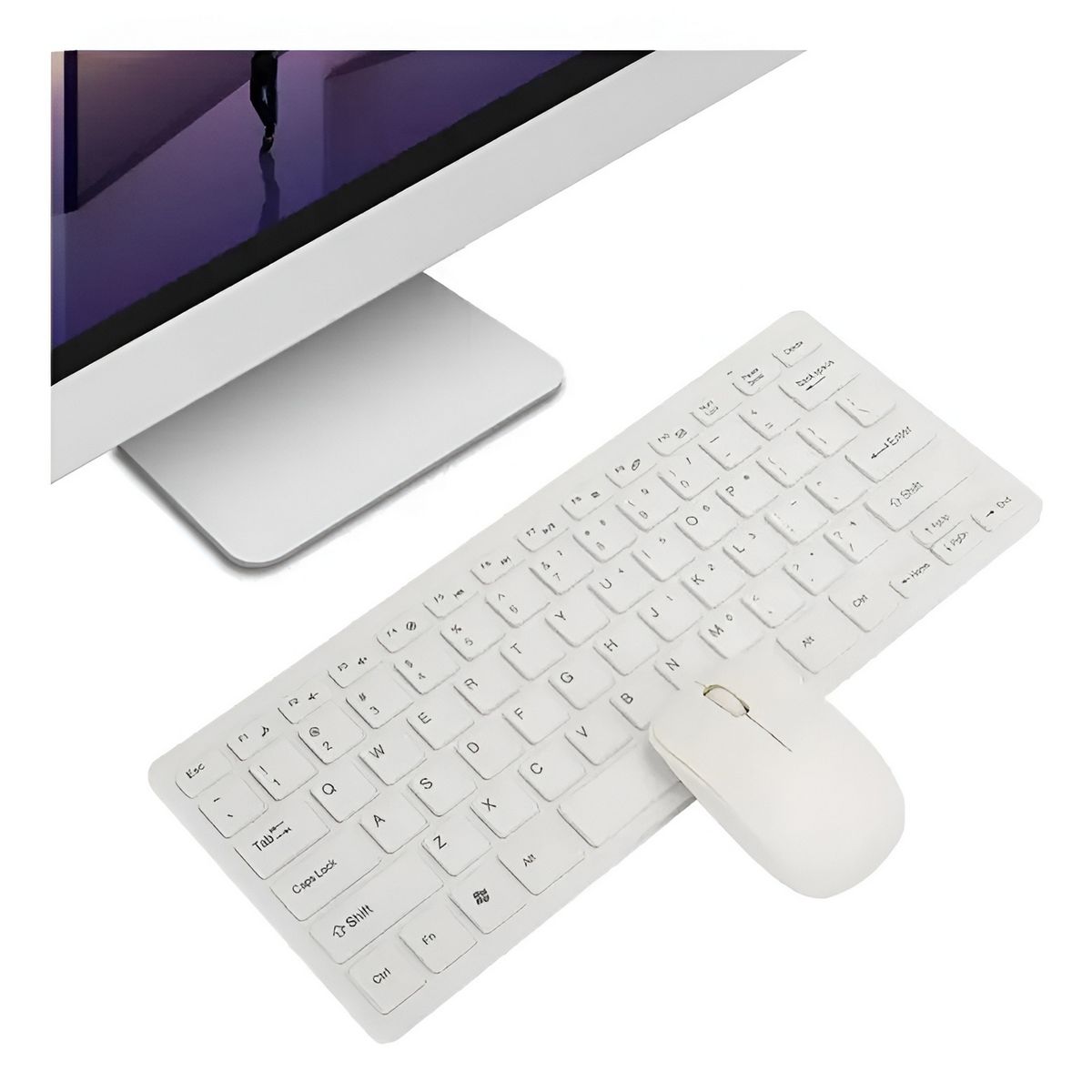 GENERICO - Combo Mini Teclado Y Mouse Inalambrico Ultra Slim Pc Laptop