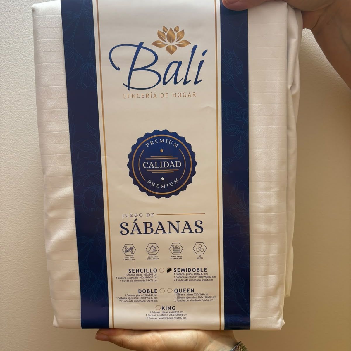 BALI - Sabanas Cama Sencilla Blanco Calidad Premium