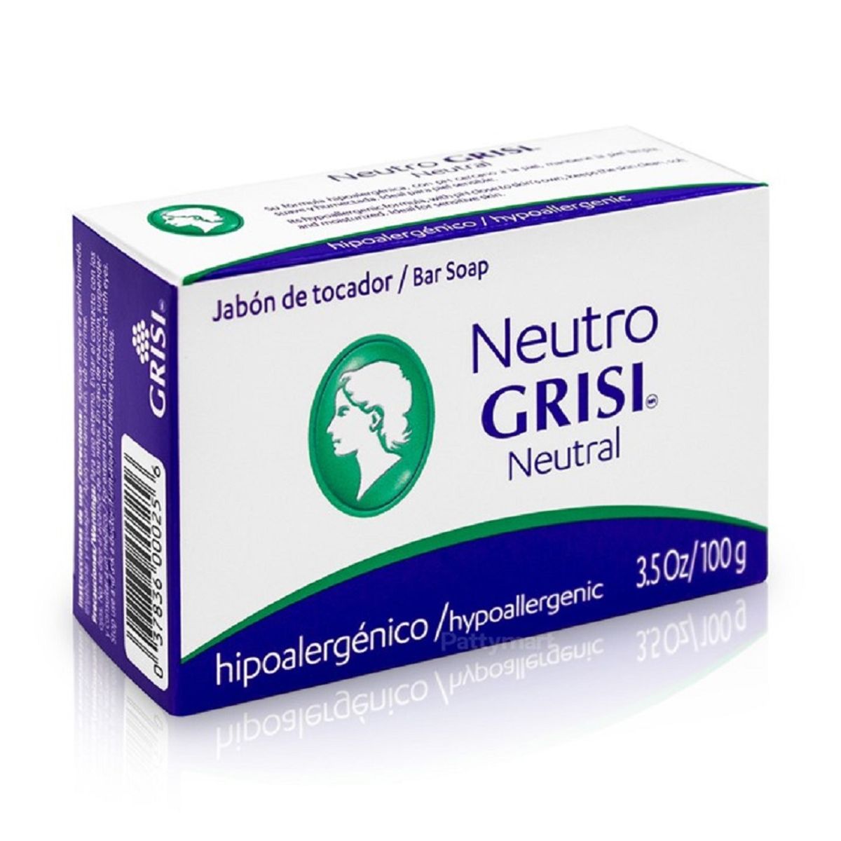 GENERICO - Jabón Barra Hipoalergénico Neutro 100g  Grisi