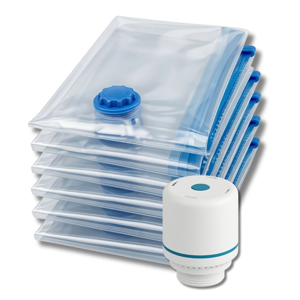 INNOVA - Kit 5 Bolsas al Vacío Ahorradoras de Espacio con Bomba Eléctrica