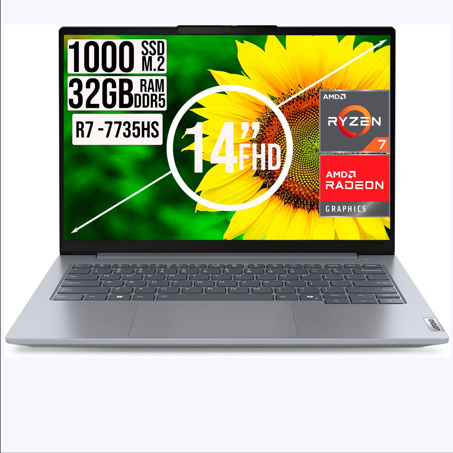 Portatil Lenovo ThinkBook 14 Amd Ryzen 7 7735HS SSD 1TB RAM 32GB