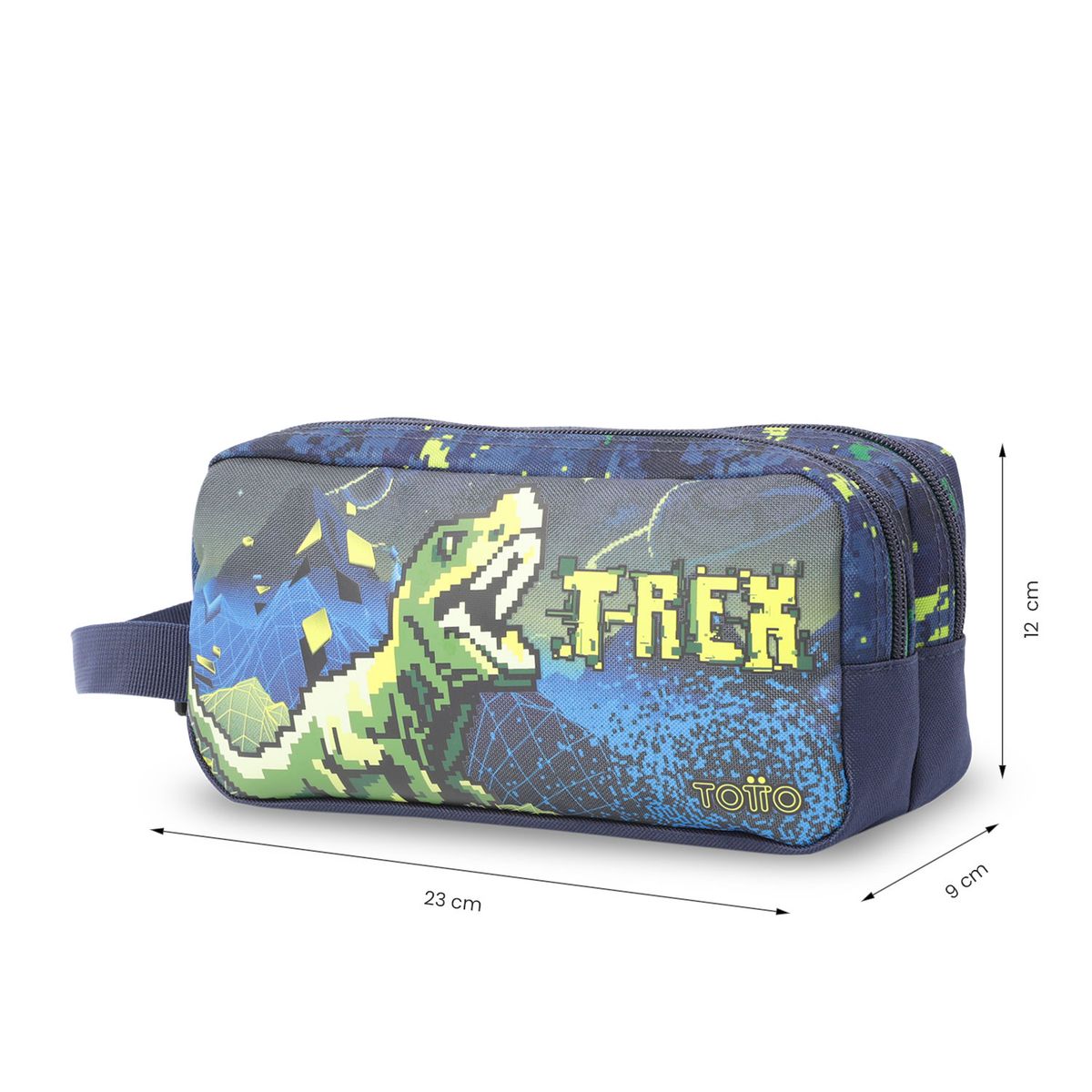 TOTTO - Multiuso Cartuchera Escolar Doble Digisaurio Para Niño Totto