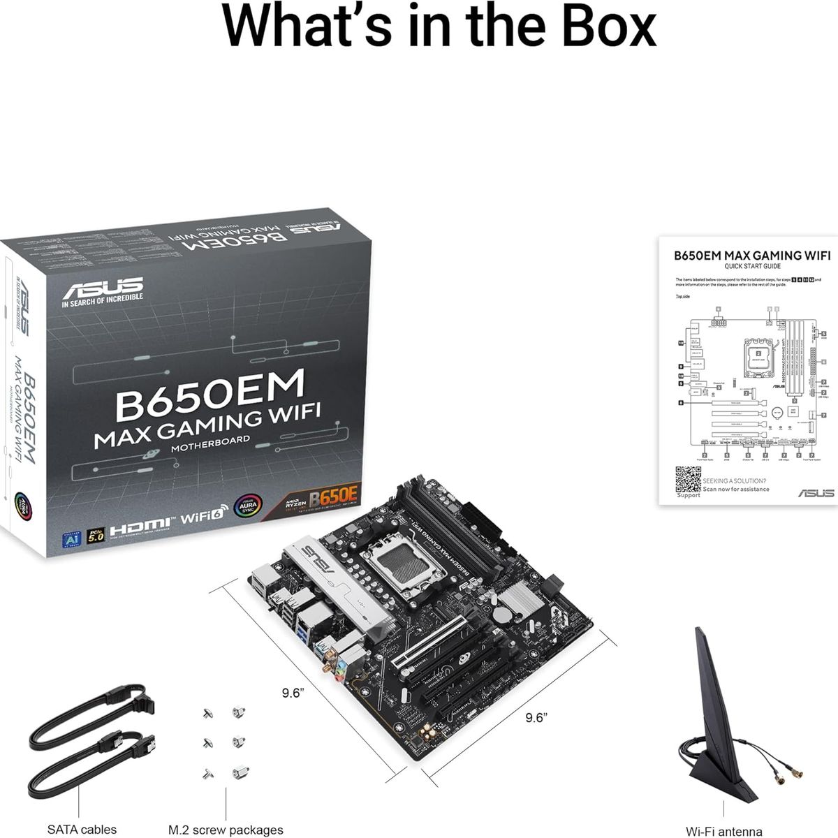 ASUS - Board Asus B650em Max Wifi Ddr5 Am5 Pcie 5.0 Gaming Pro