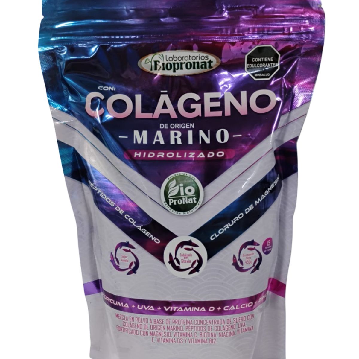 GENERICO - Colageno marino hidrolizado magnesio curcuma vitamina d curcuma 450gr