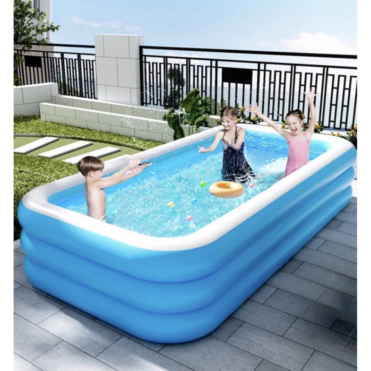 MULTIPLACE COLOMBIA - Bestway Piscina Inflable Rectangular 2,62m X 1,75m 2300 L-